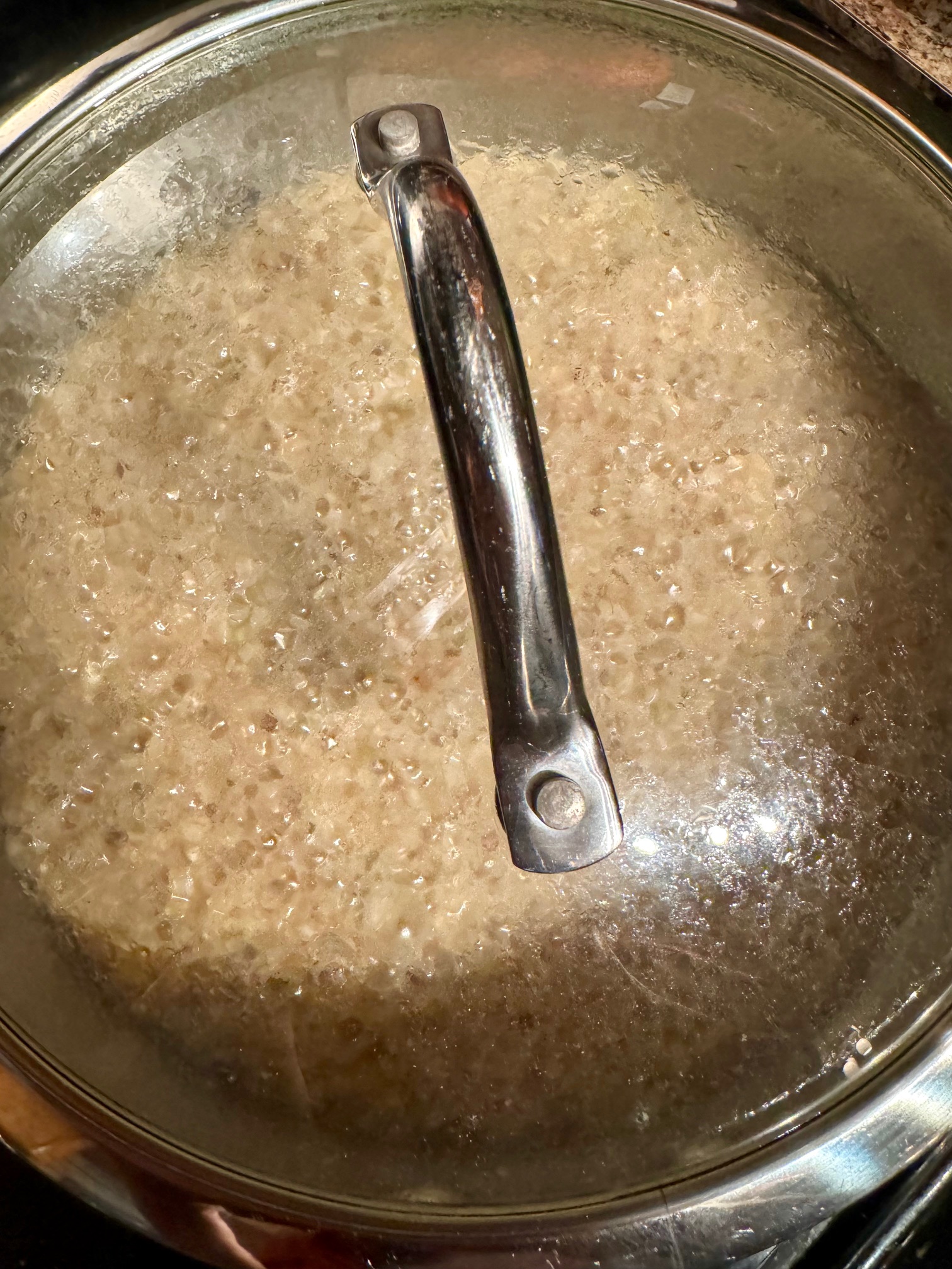 Short Grain Rice In Skillet