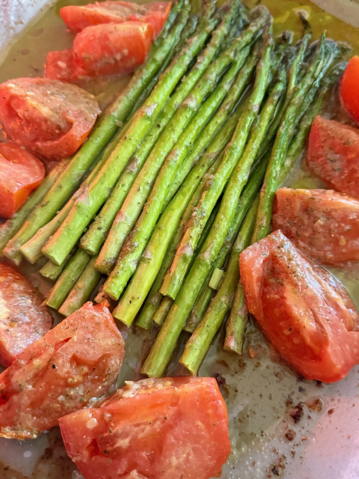 Roasted Ranch Asparagus and Tomatoes