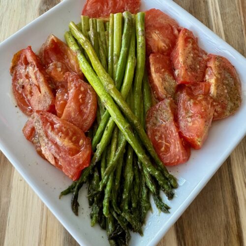 Roasted Ranch Asparagus and Tomatoes