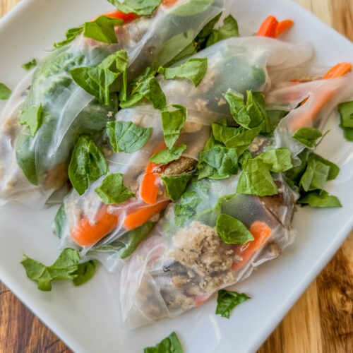 Healthy Ground Turkey Spring Rolls