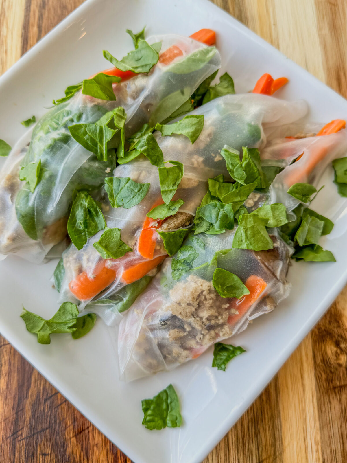 Healthy Ground Turkey Spring Rolls