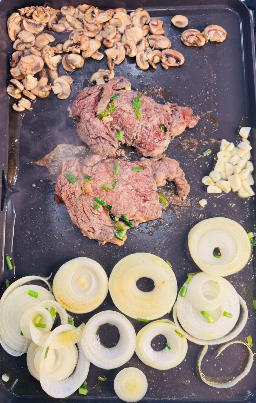 Steak on the griddle