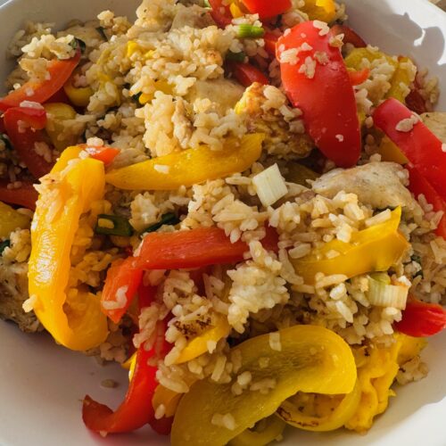 Dairy-Free & Gluten Free Chicken Fried Rice with Veggies (Perfect for Leftover Rice)