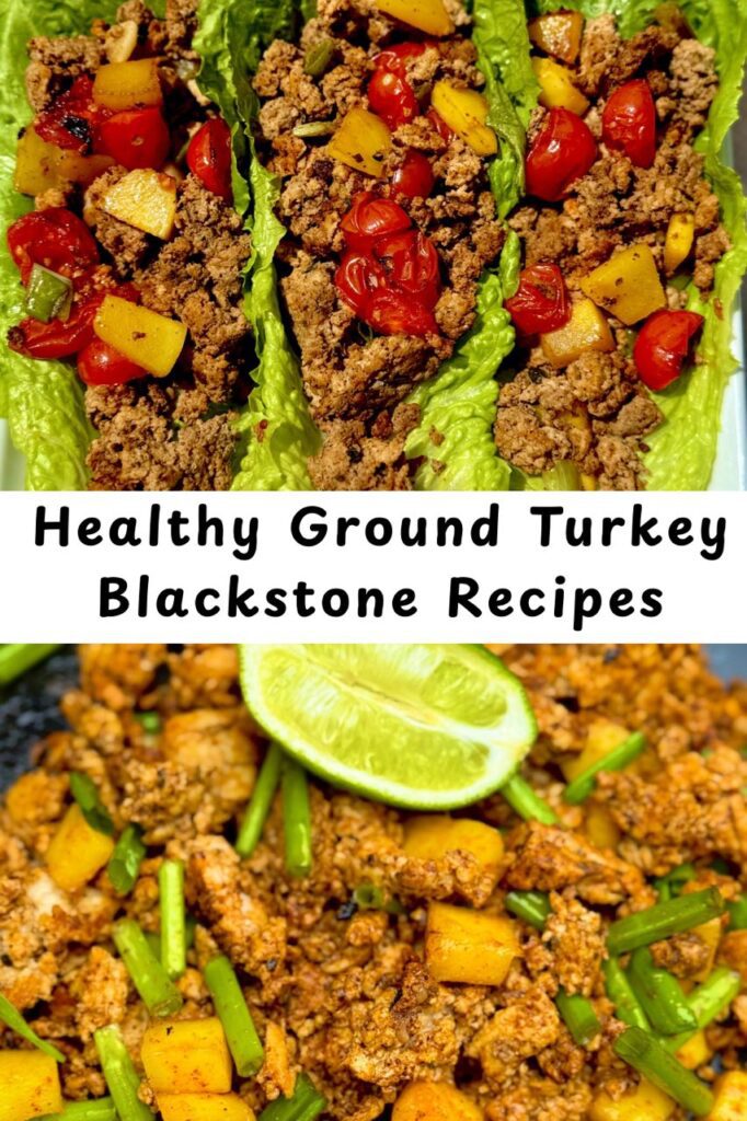 heallthy ground turkey recipes made on the blackstone griddle