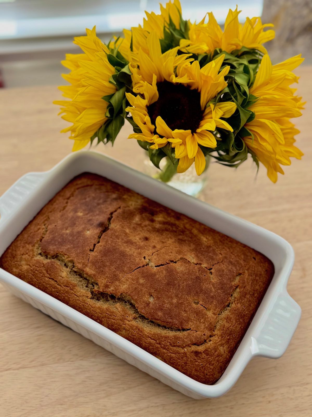 gluten-free sourdough bread in loaf pan
