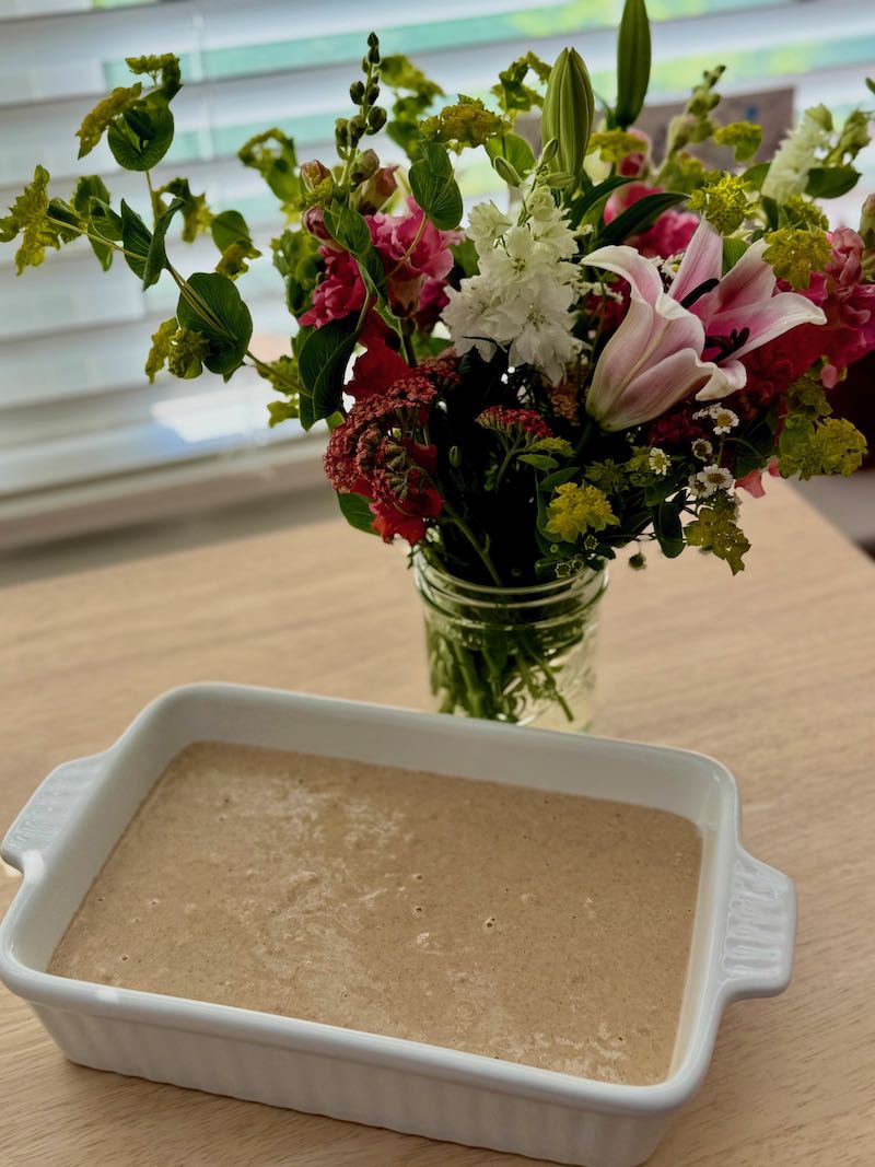 gluten free sourdough recipe ingredients mix together